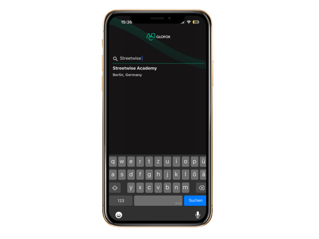 Screenshot: In der App nach Streetwise Academy suchen